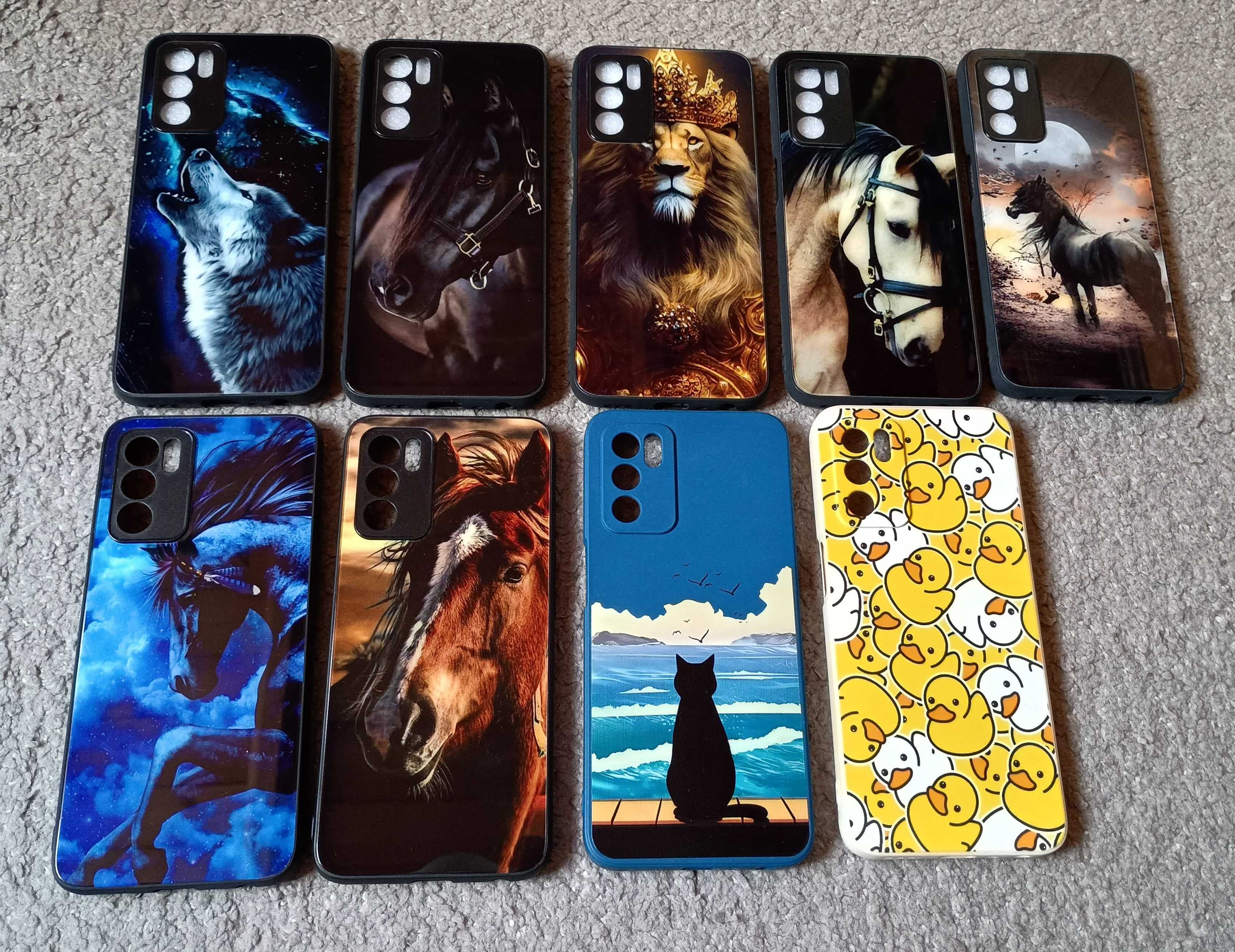 obudowa case plecki Oppo A16 9 sztuk koń lew kot wilk kaczka