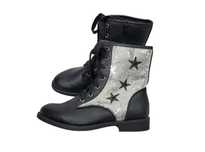 Czarne botki gwiazdy 36 buty z cekinami cekiny BonPrix BPC