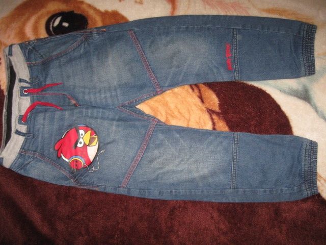 H&M*spodnie jeans PULL-ON jogersy ANGRY BIRDS R.152