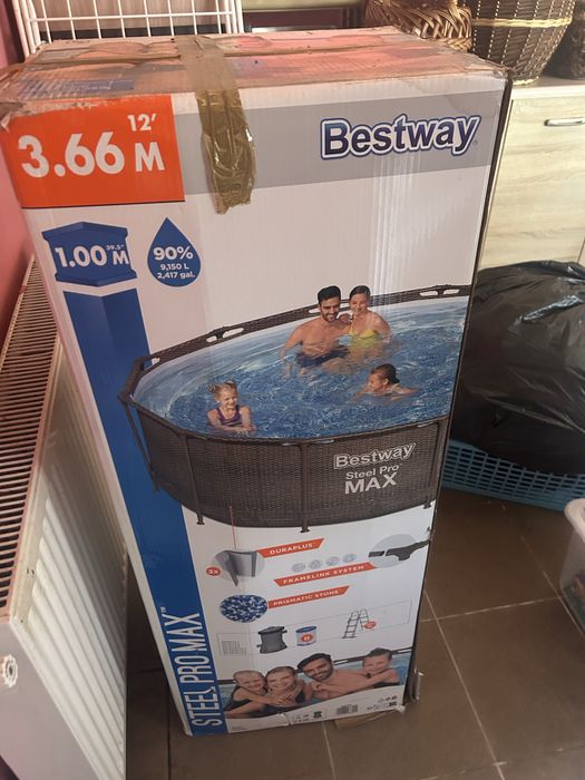 Basen stelażowy bestway 3.66*100