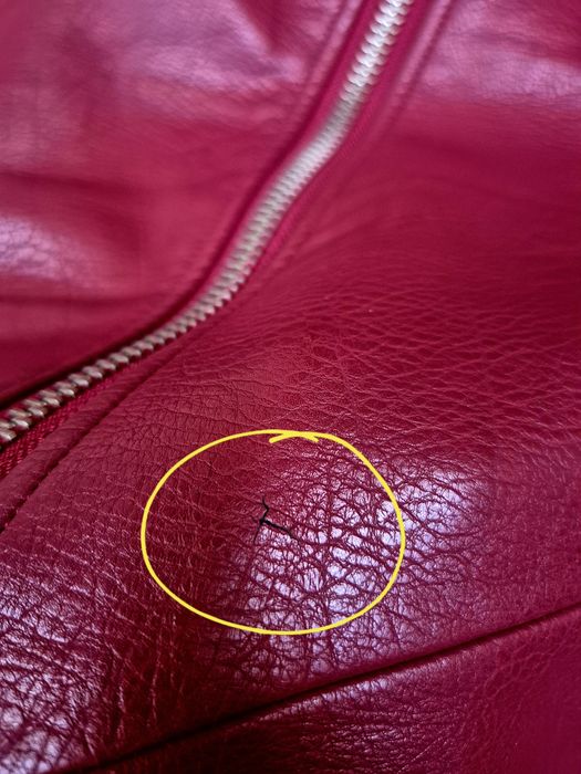 Stradivarius burgundowa spódniczka z ekoskóry r.34 XS