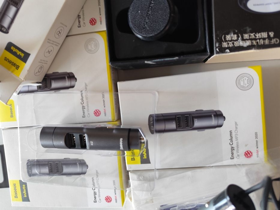 FM-трансмітер Baseus Energy Column Car Wireless MP3 Charger Dark Grey