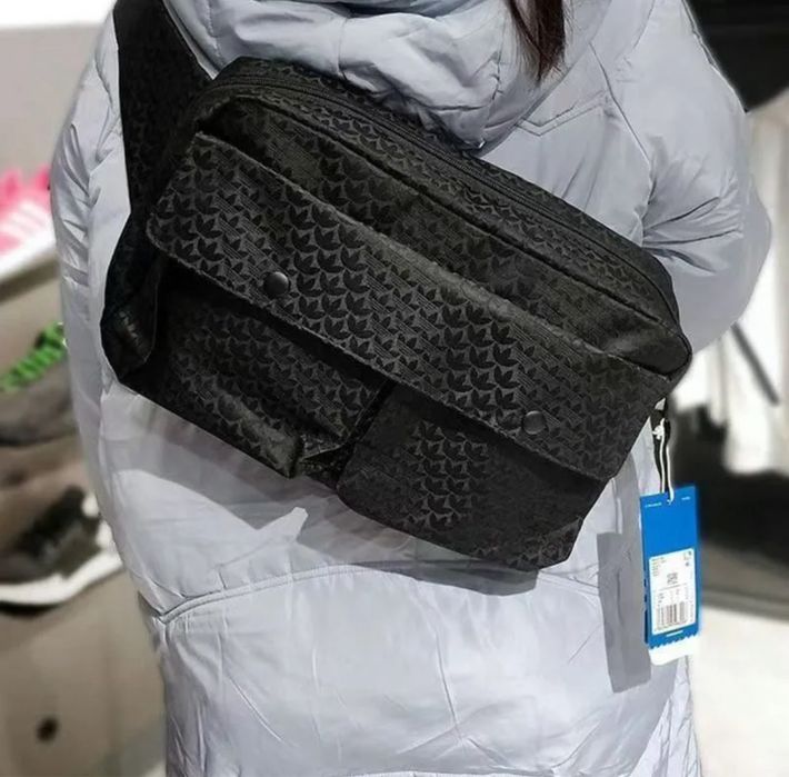 Сумка бананка Adidas monogram через плече