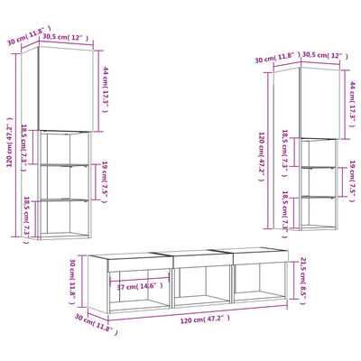 Móvel de TV Isabella - De Parede, Com Luzes Led - Design Moderno