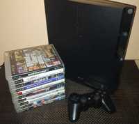 Konsola Playstation 3 Slim // 1 pad // 10 gier