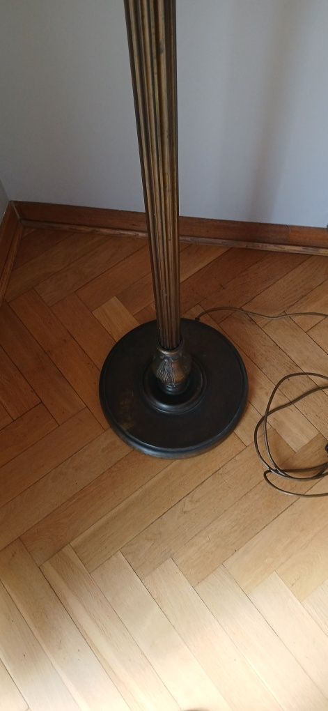 Lampa stojąca mosiężna duża zabytek retro antyk
