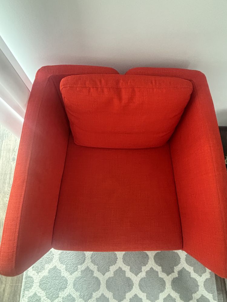 Fotel Ikea pomarańczowy