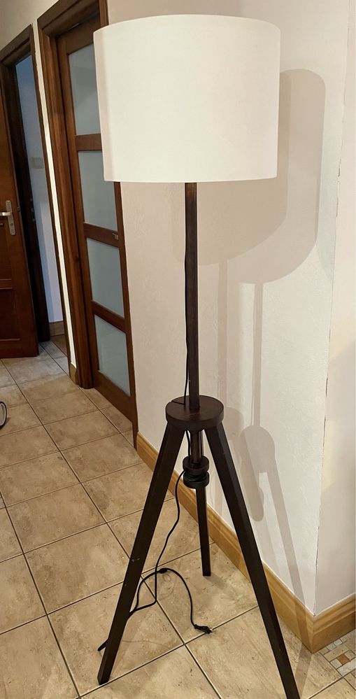 Lampa podłogowa stojaca Ikea jesion ciemny brąz