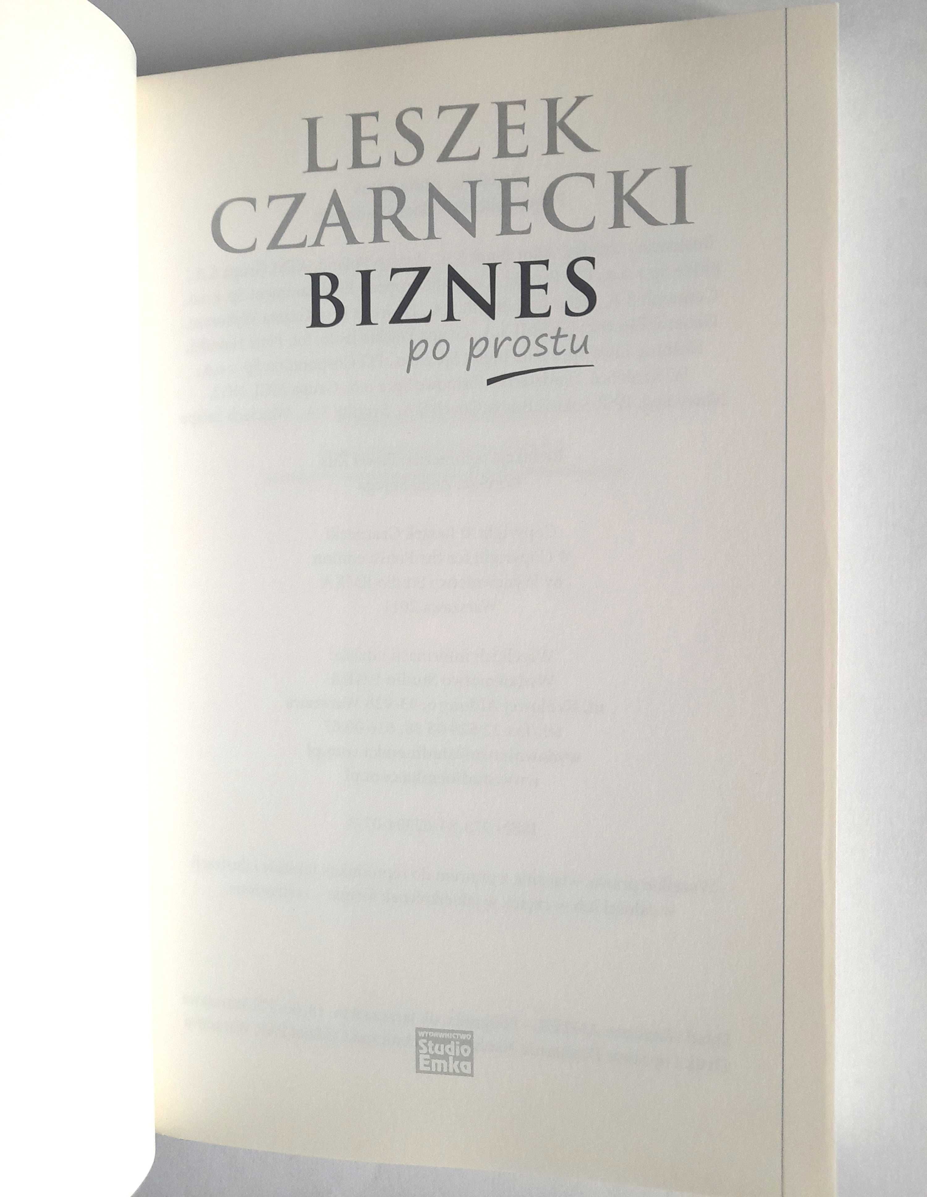 BIZNES PO PROSTU - Leszek Czarnecki
