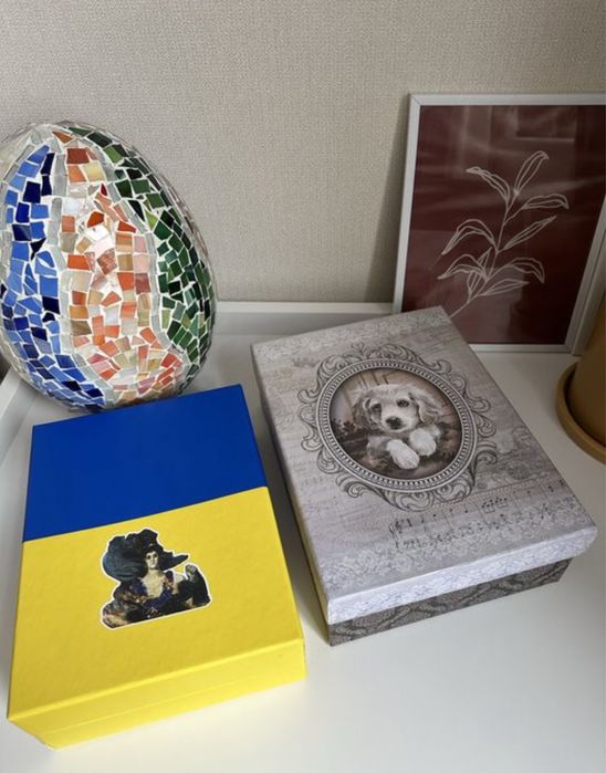 Красивая декоративная  коробка декупаж