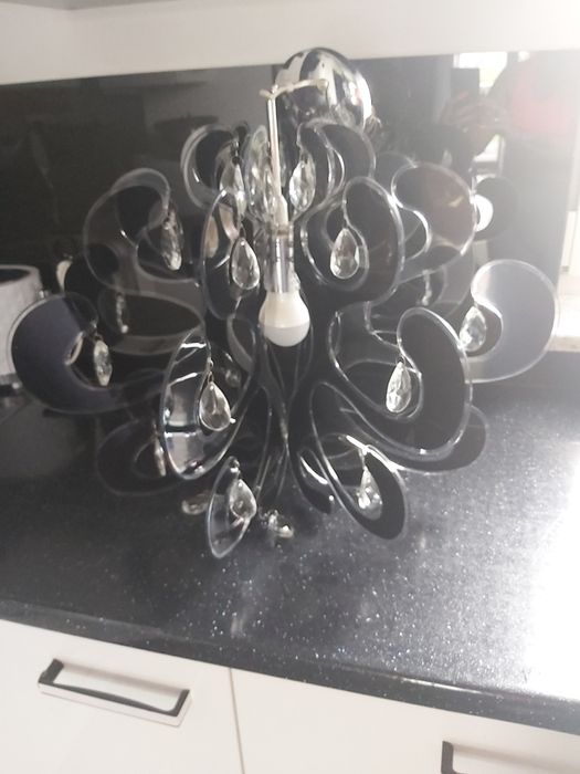 Lampa czarna glamour