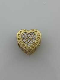 Złoty element charms na bransoletkę Pandora, Próba 585. Nowy (2180)