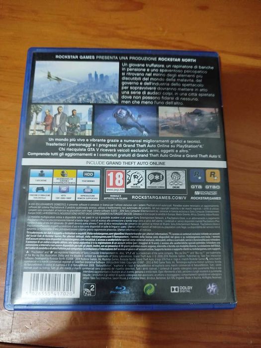 GTA5 para PS4 - Aceito Troca ( GTA 5 GTAV GTA V ) Optimo Estado