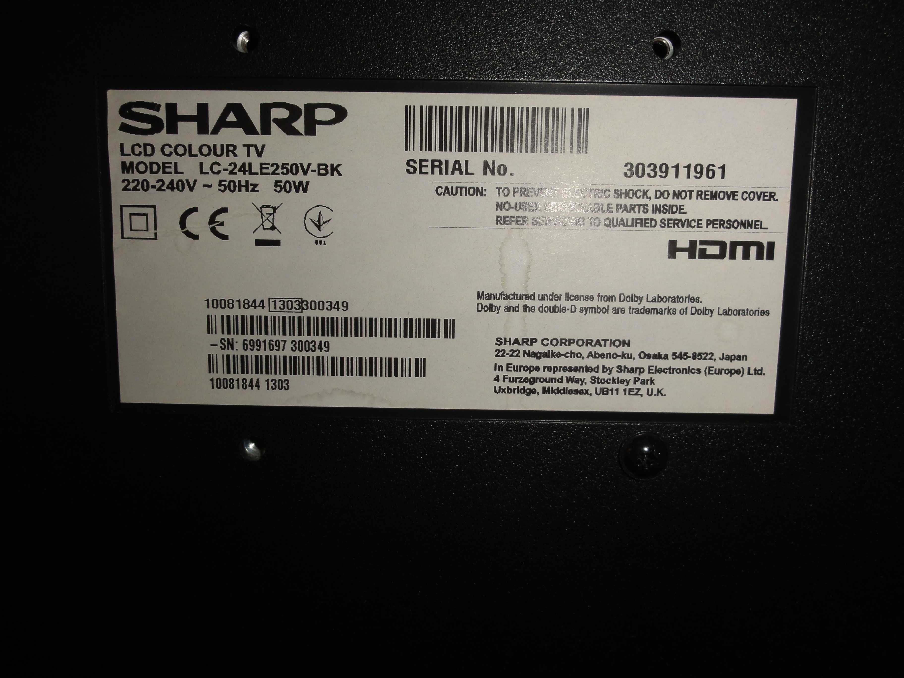 TV SHARP LC 24LE 250VBk czarny