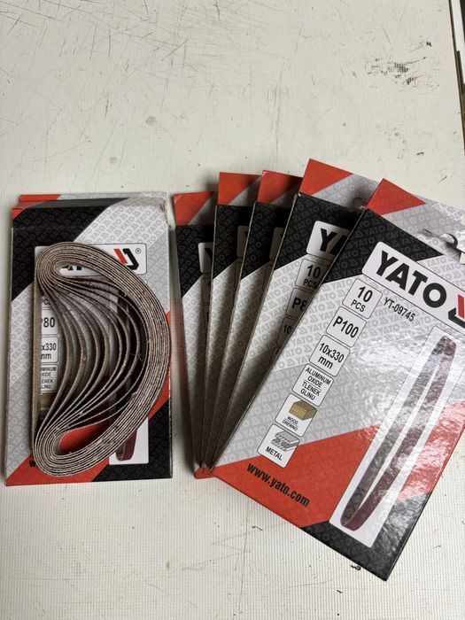 Taśma ścierna bezkońcowa P80 10x330mm gratis 5 pasków