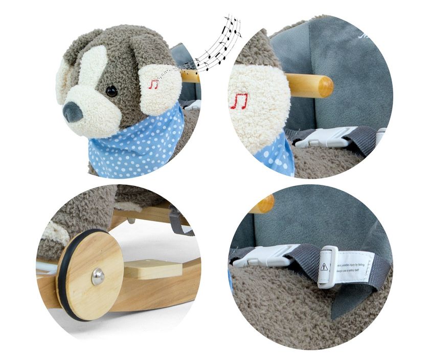 Piesek Polly - Gray Dog Koń na biegunach bujak