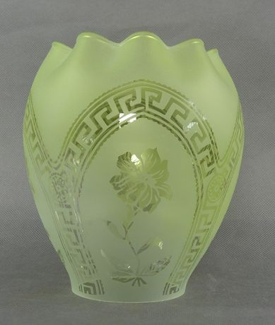 Zielony TULIPAN klosz LAMPA NAFTOWA 8,6 cm