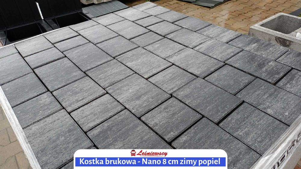 Nano 8 cm zimny popiel - kostka brukowa, taras, podjazd