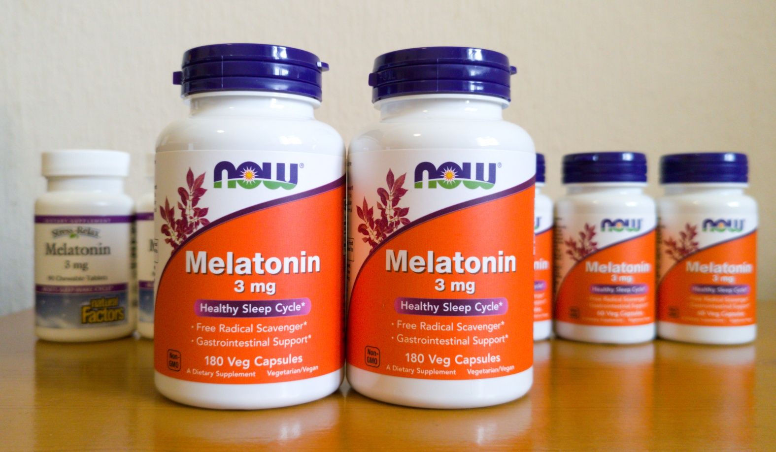 Мелатонин 3, 5, 10 мг. Now foods, Natural factors. Chapter six.