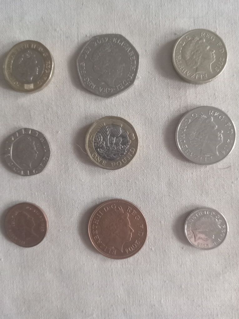 Монети Англії ,колекція.