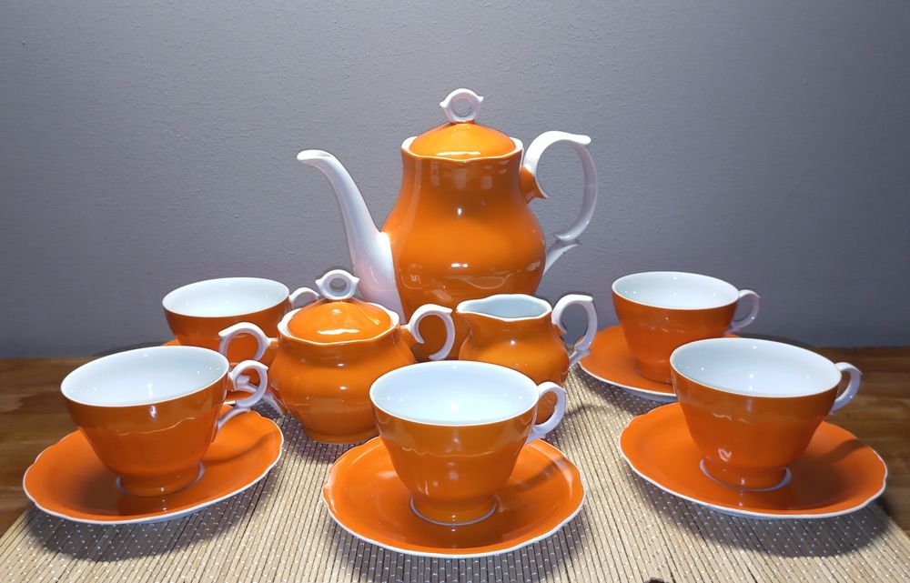 Zestaw kawowy porcelanowy Ćmielów. Unikat !