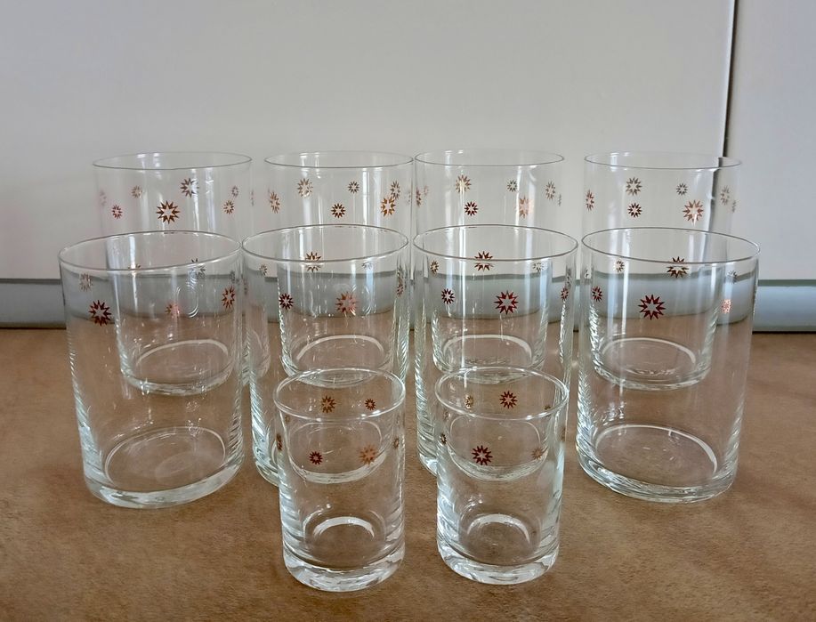 Stare szklanki i kieliszki huta szkła Tarnów