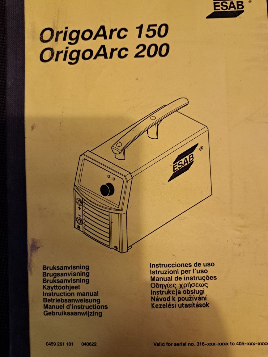 Spawarka inwertorowa ESAB ORIGO ARC 150