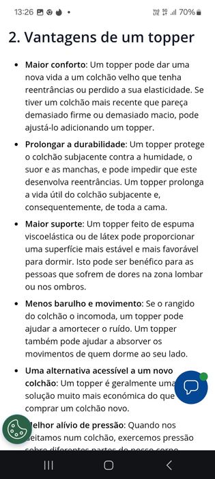 Cama de casal 180x200,  colchão e topper