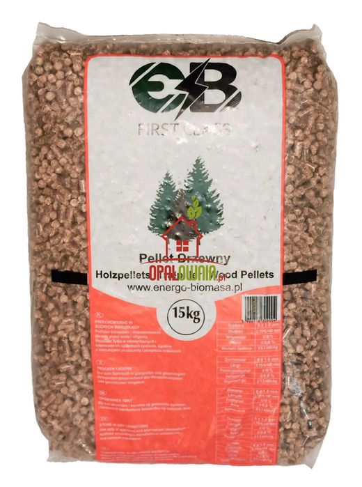 Pellet drzewny EB klasa 2. 6mm. Jak ekogroszek