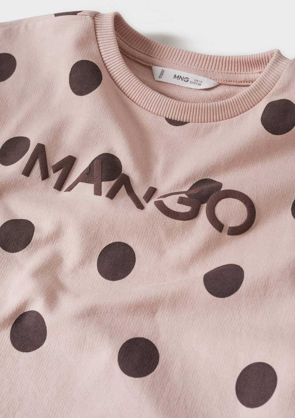 MANGO pastelowa bluza w kropki 11 12 lat