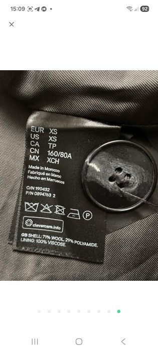 Жіноче пальто H&M чорне оверсайз