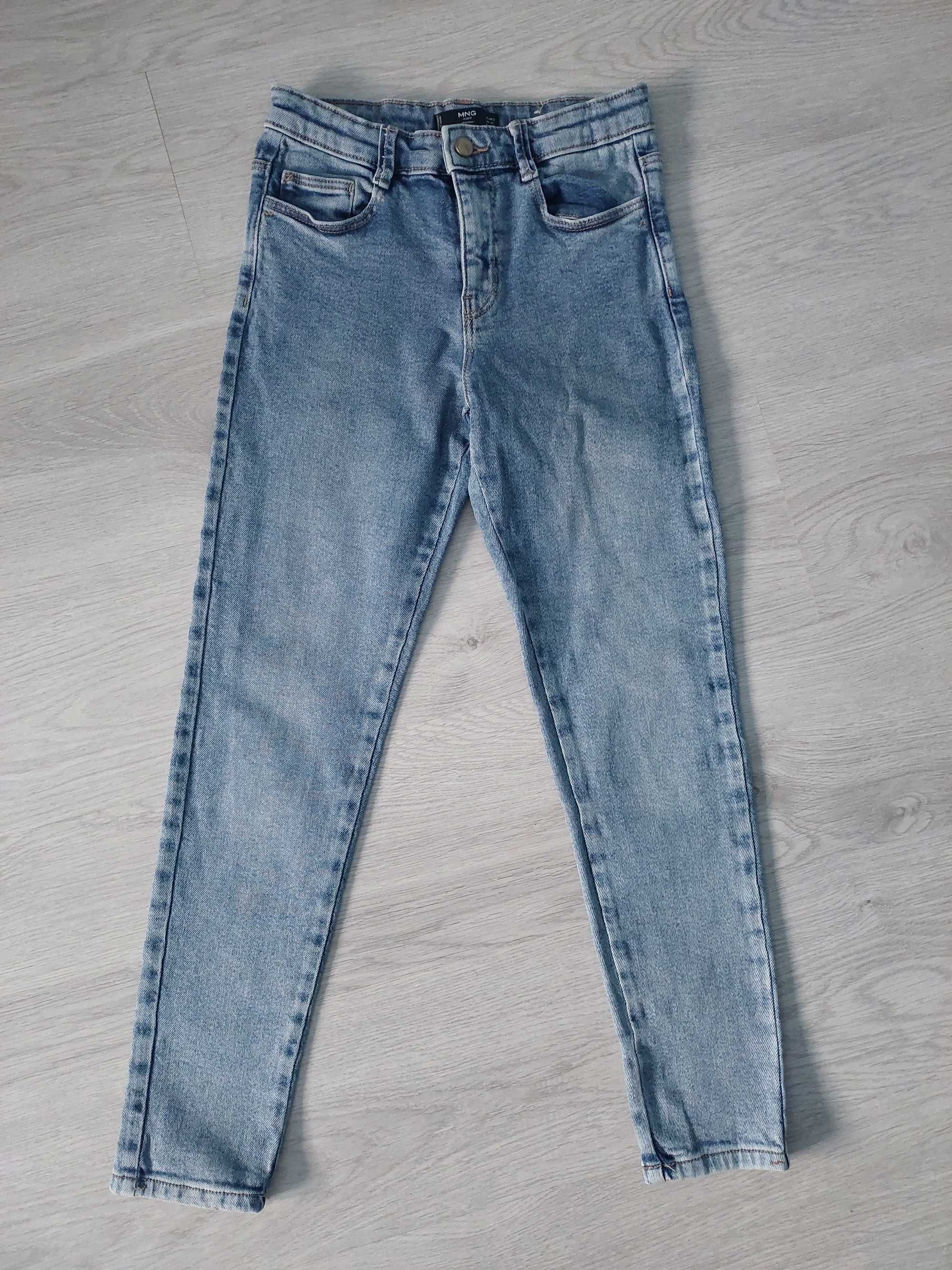 152 jeansy jeans dżinsy dziewczęce skinny wysoki stan high waist denim