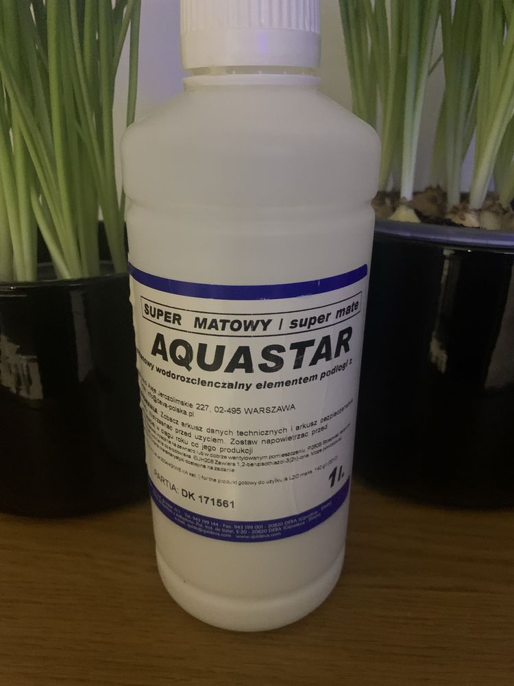 lakier Aquastar polluretanowy 1l : półpołysk lub super matowy