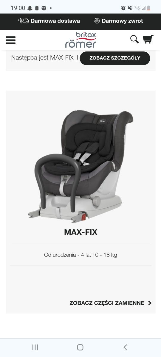 Fotelik Britax Max-Fix II 0-18