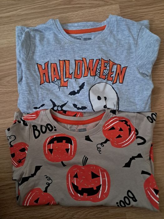 Bluzki na halloween 122 128 pepco 2 sztuki dynia