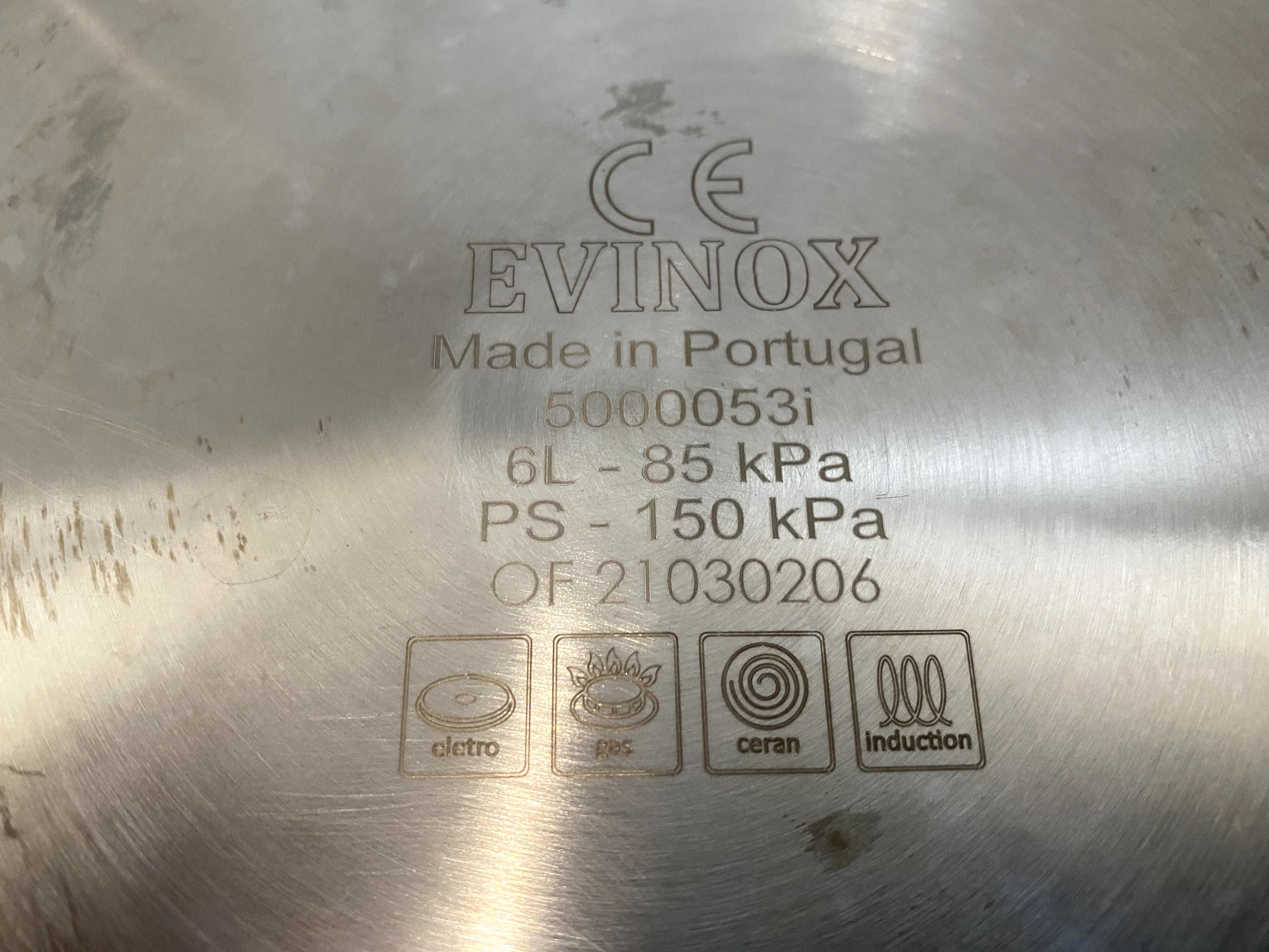 Panela de Pressão INOX EVINOX 6L - 85KPa