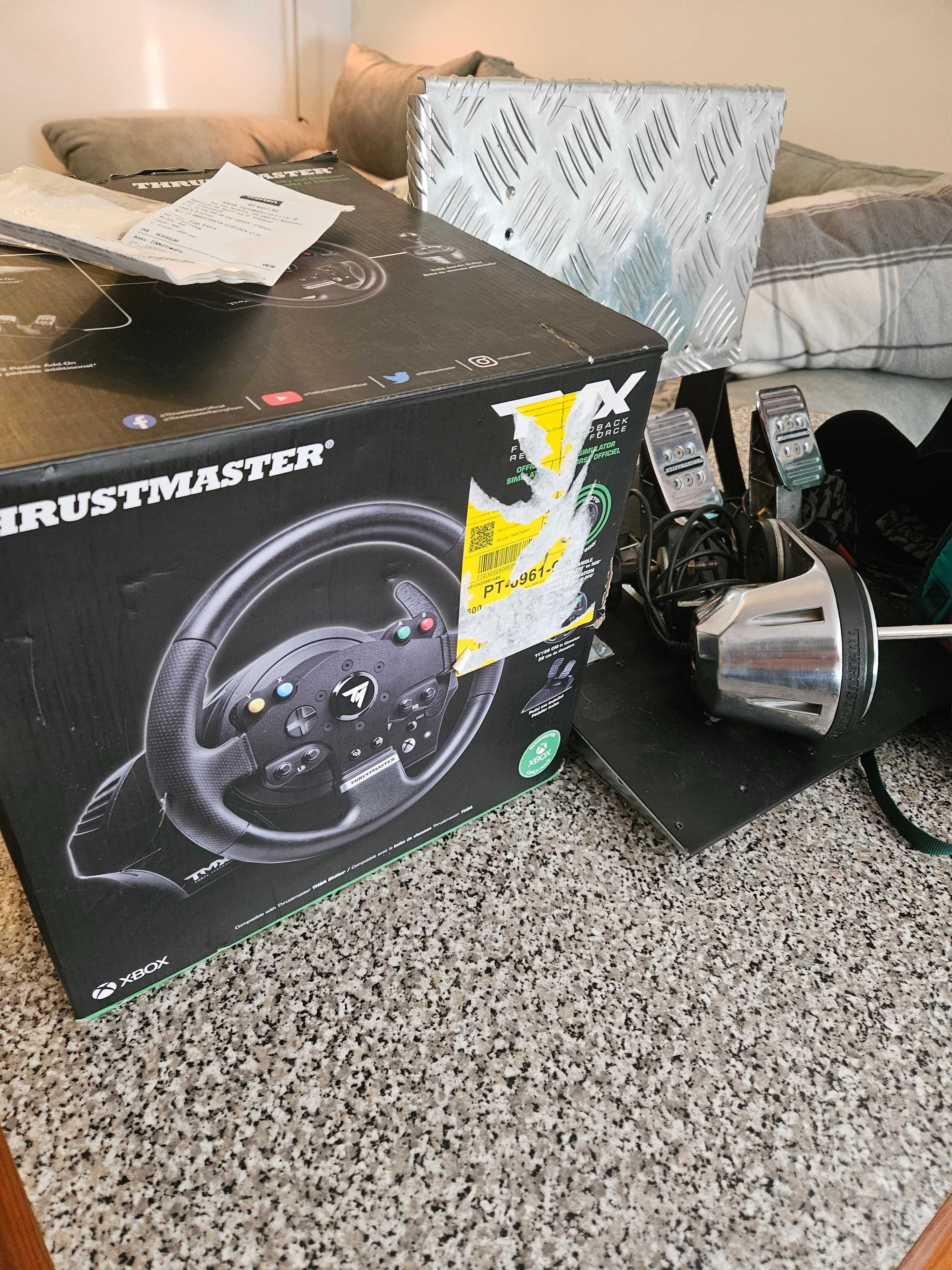 Kit completo Pedal +volante + Shifft (mudanças) THRUSTMASTER + extras