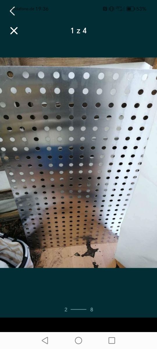 Blachy perforowane aluminiowe 125cmx80cm