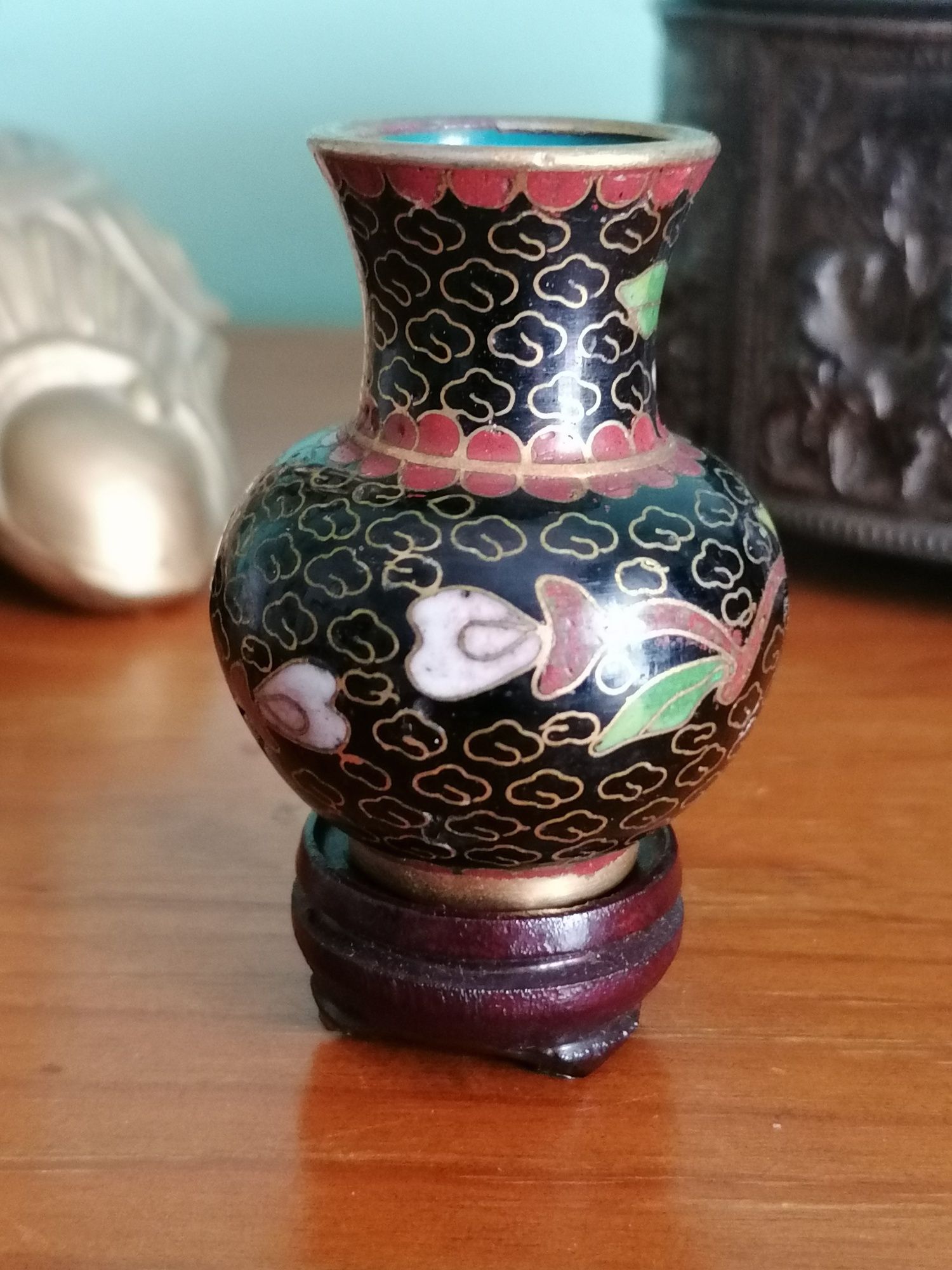 Jarrinha Cloisonne com peanha