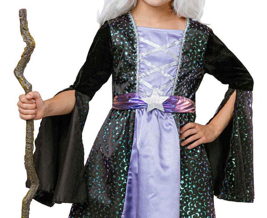 strój kostium czarownicy wróżki czarodziejki na 120/130 halloween