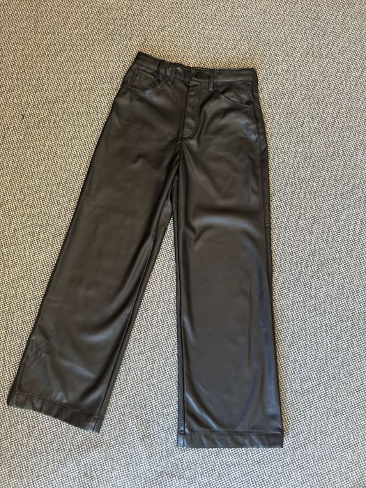 Штани з екокожи, wide leg, для дівчинки 9-10років