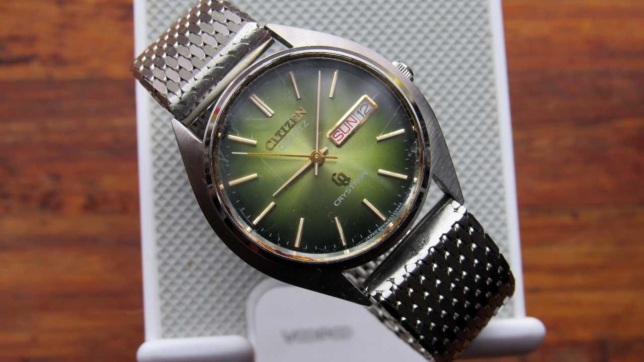 CITIZEN CRYSTRON męski zegarek vintage