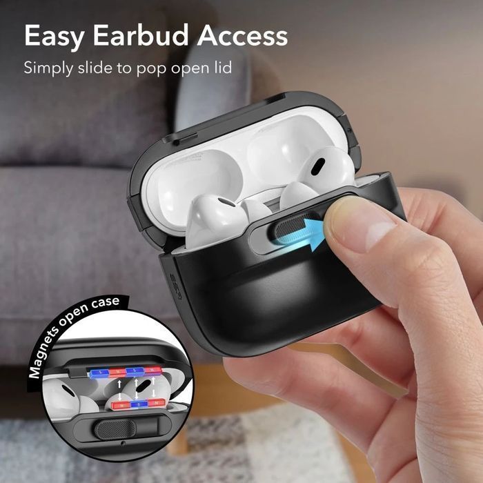 Etui ESR Pulse Halolock MagSafe do Apple Airpods Pro 1 / 2 Black