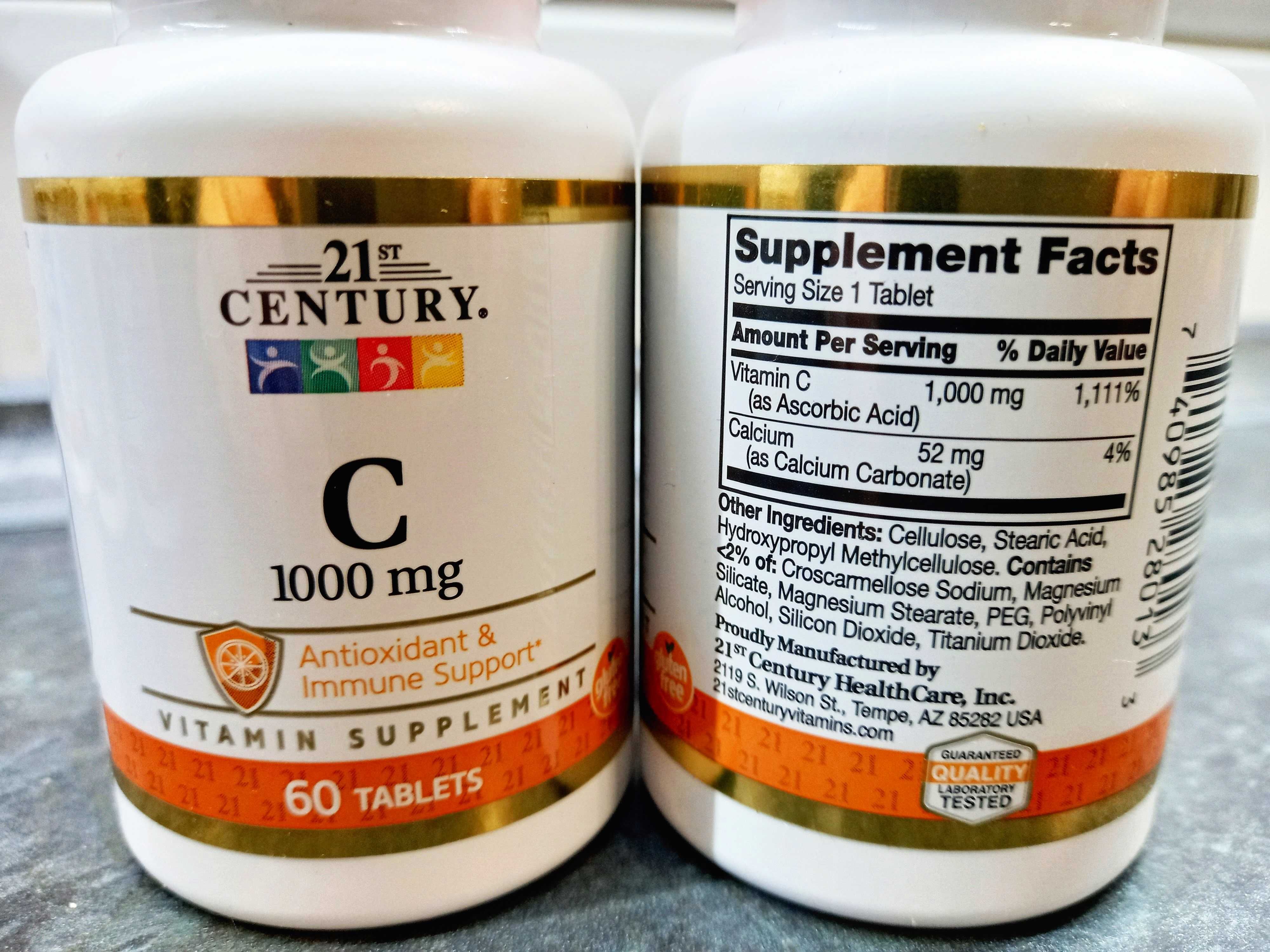 21st Century, Vitamin C-1000 (60 таб.), витамин С-1000 вітамін С