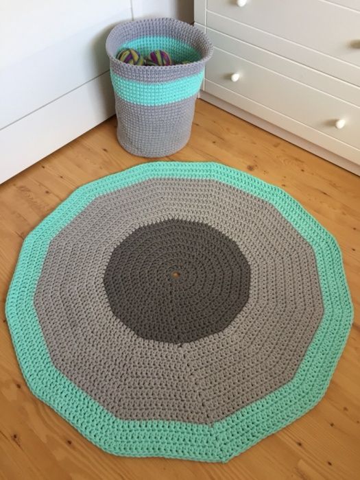 Dywan ze sznurka bawełnianego handmade