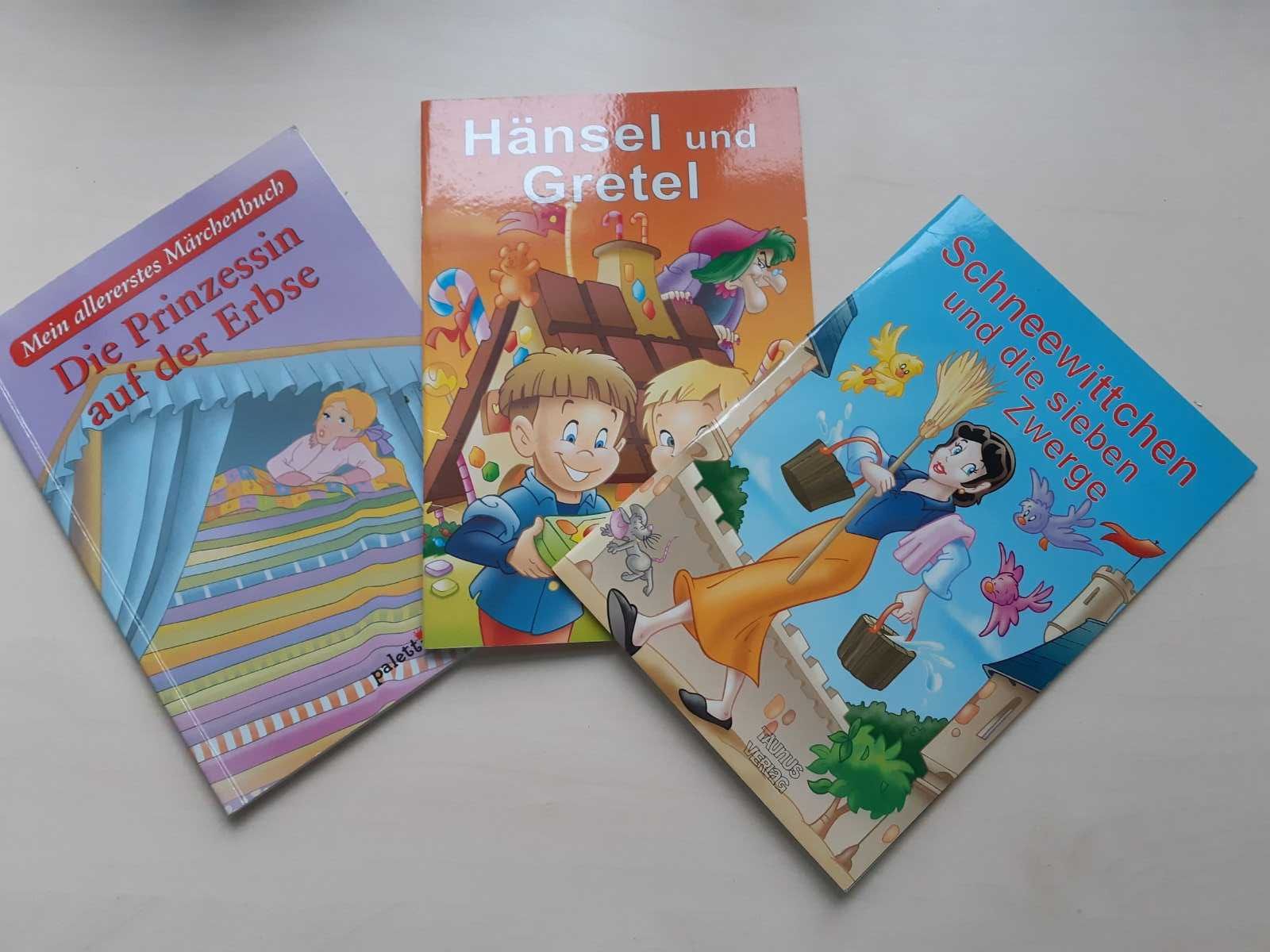 3 книжки на немецком "Принцесса на горошине ,Хэнзель и Грэтель
