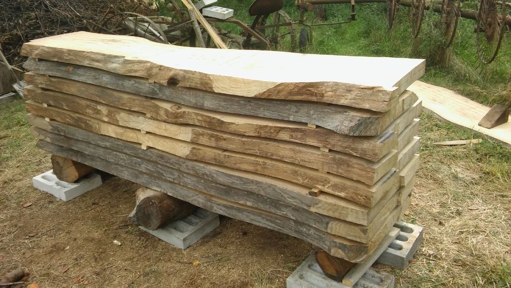 Sprzedam dębowe bale, grubość 70mm, 8 sztuk