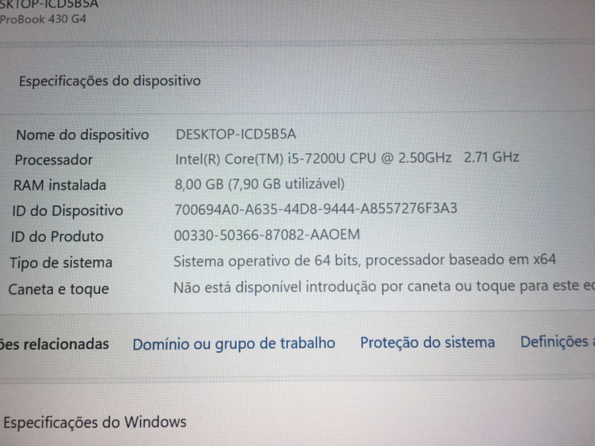 Hp i5 profissional alto desempenho probook leve,fino. Ver descrição