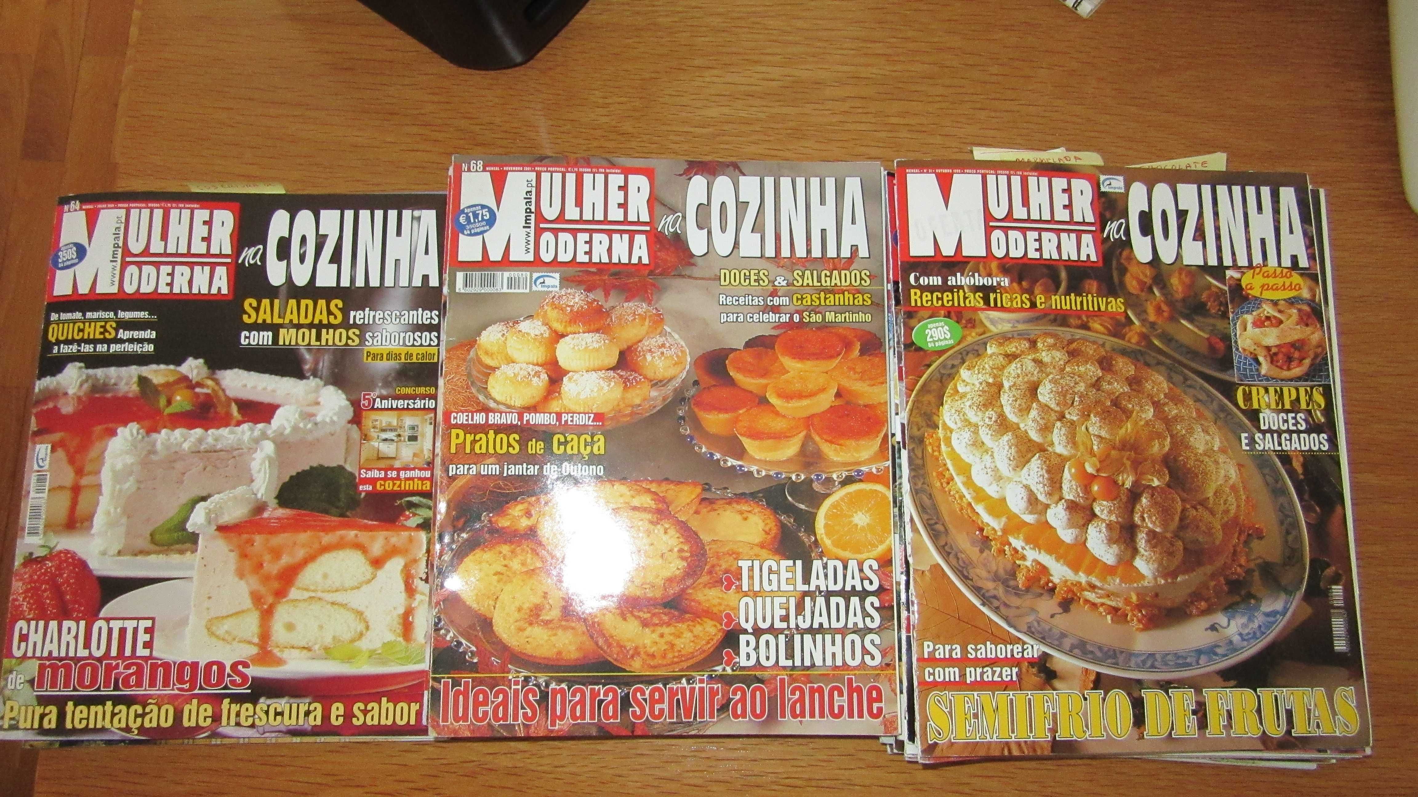 Coleção de 43 Revistas de Culinária Mulher Moderna Novas