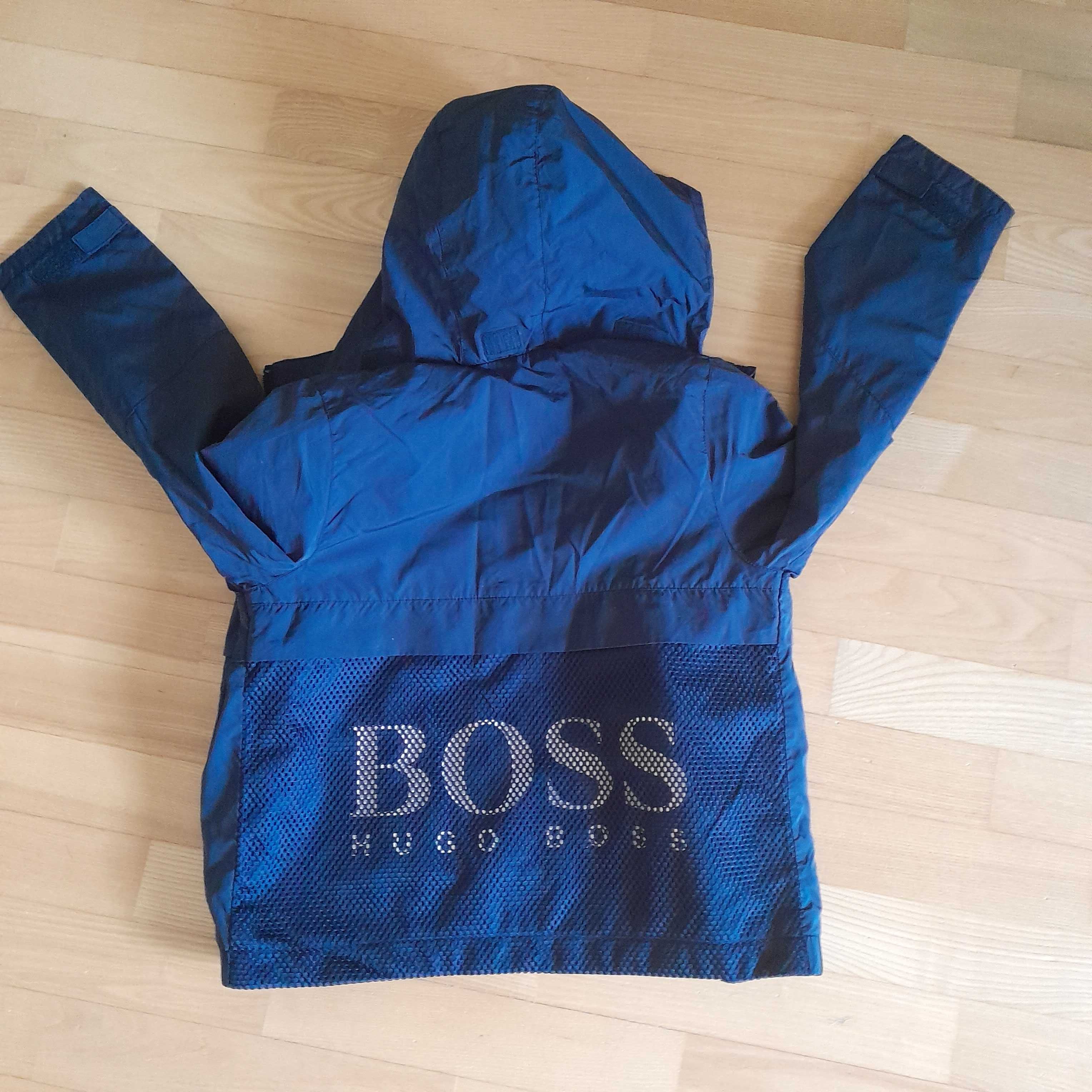 Kurtka wiatrówka przejściowa hugo boss z kapturem rozmiar 126 cm